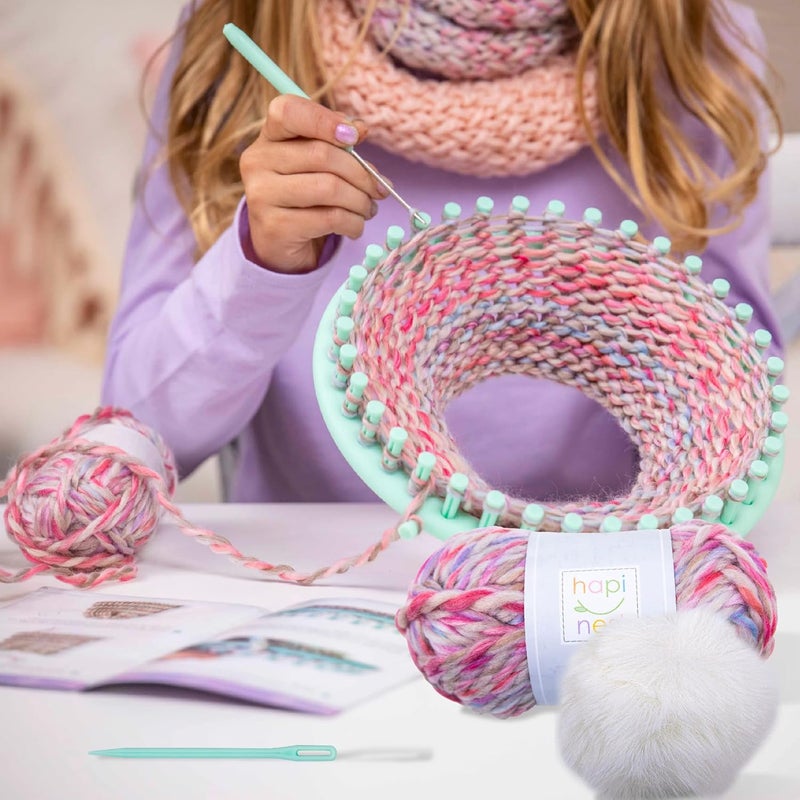 Hapinest Learn to Knit Hat and Scarf Knitting Loom Kit for Kids Ages 8-12 - Image 5